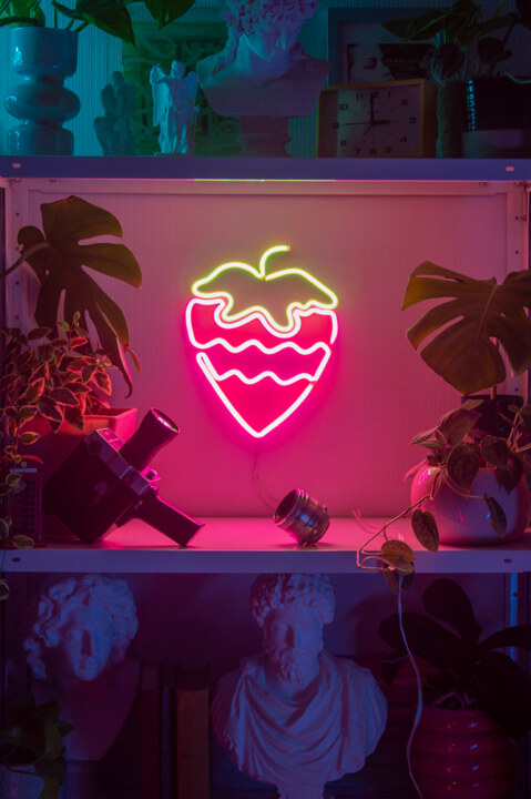 Strawberry Pink LED Neon Sign